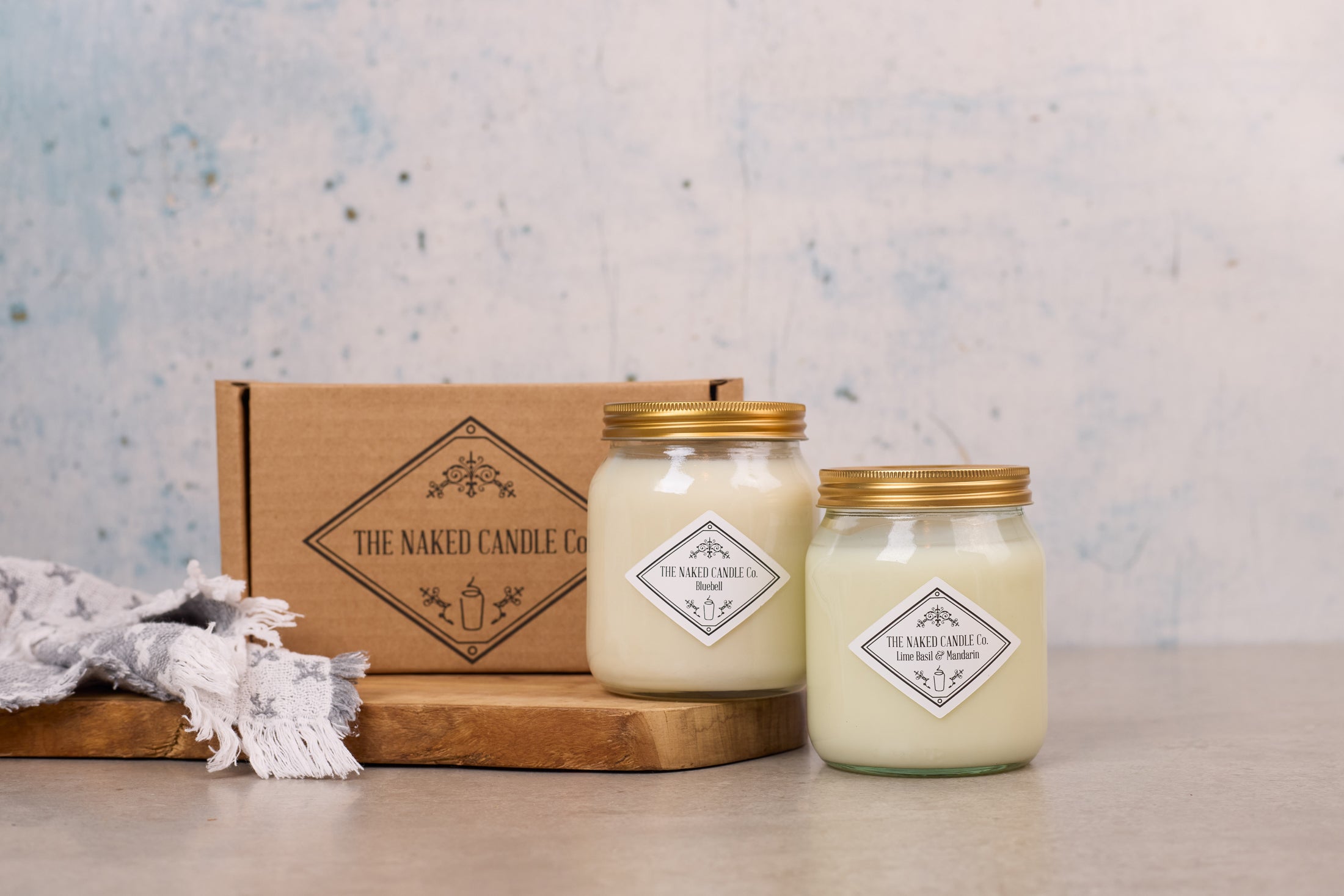 Twin Pack Signature Candles - Lime Basil and Mandarin Candle // Bluebell Candle