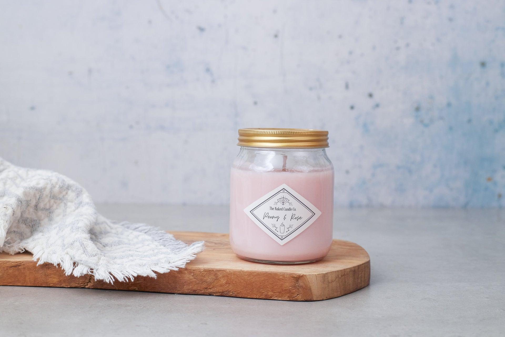 Signature Candle - PINK Peony & Rose Limited Edition - TheNakedCandleCo