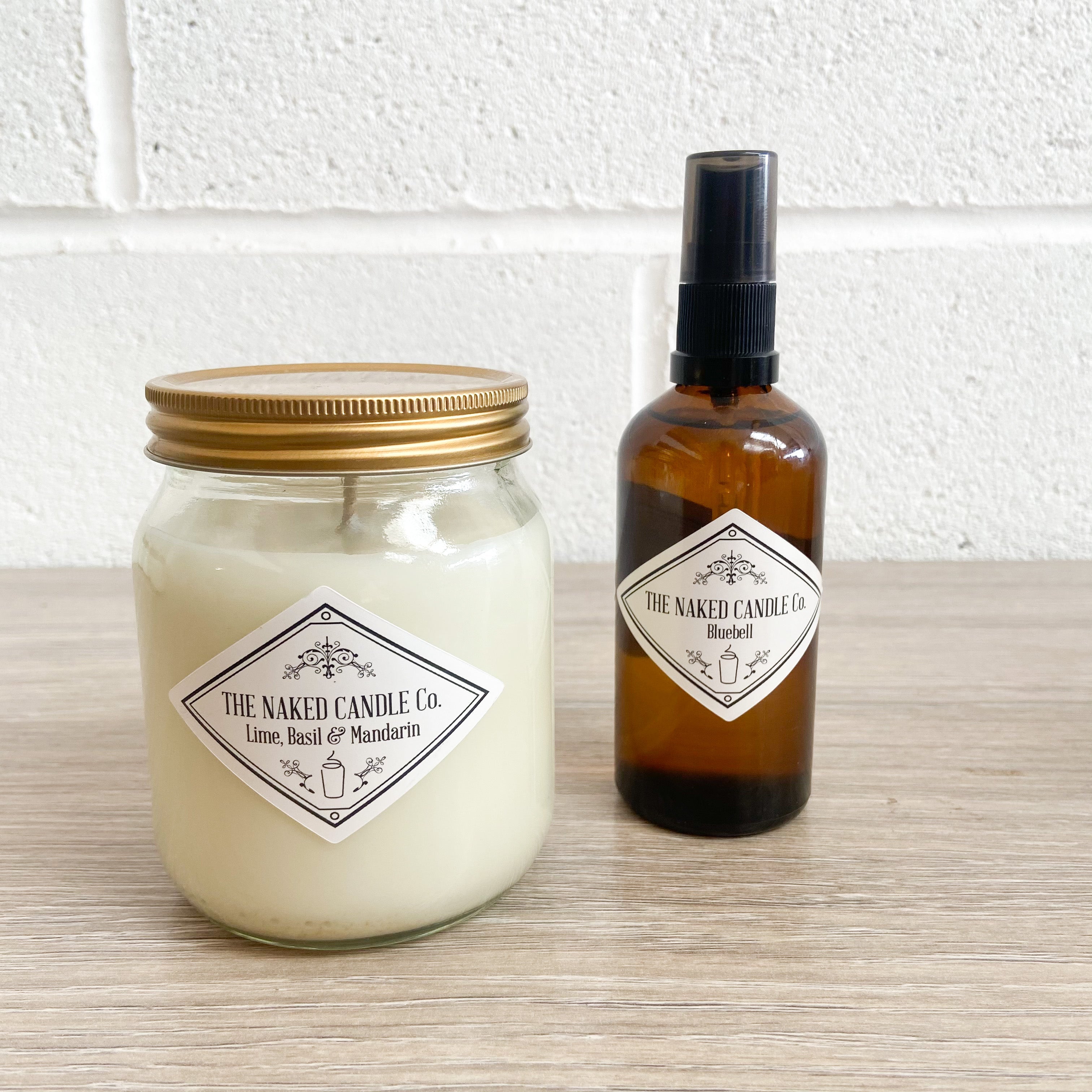 Bundle - Signature Lime, Basil and Mandarin Candle and a Bluebell Room Spray
