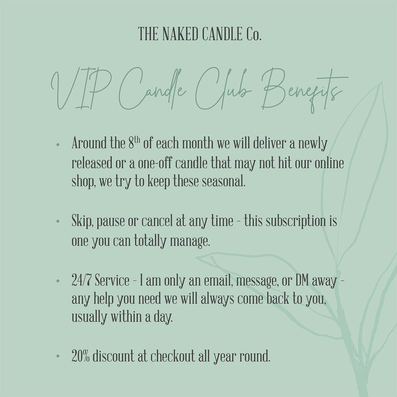 Naked Candle Co DELUXE VIP Candle Club - TheNakedCandleCo