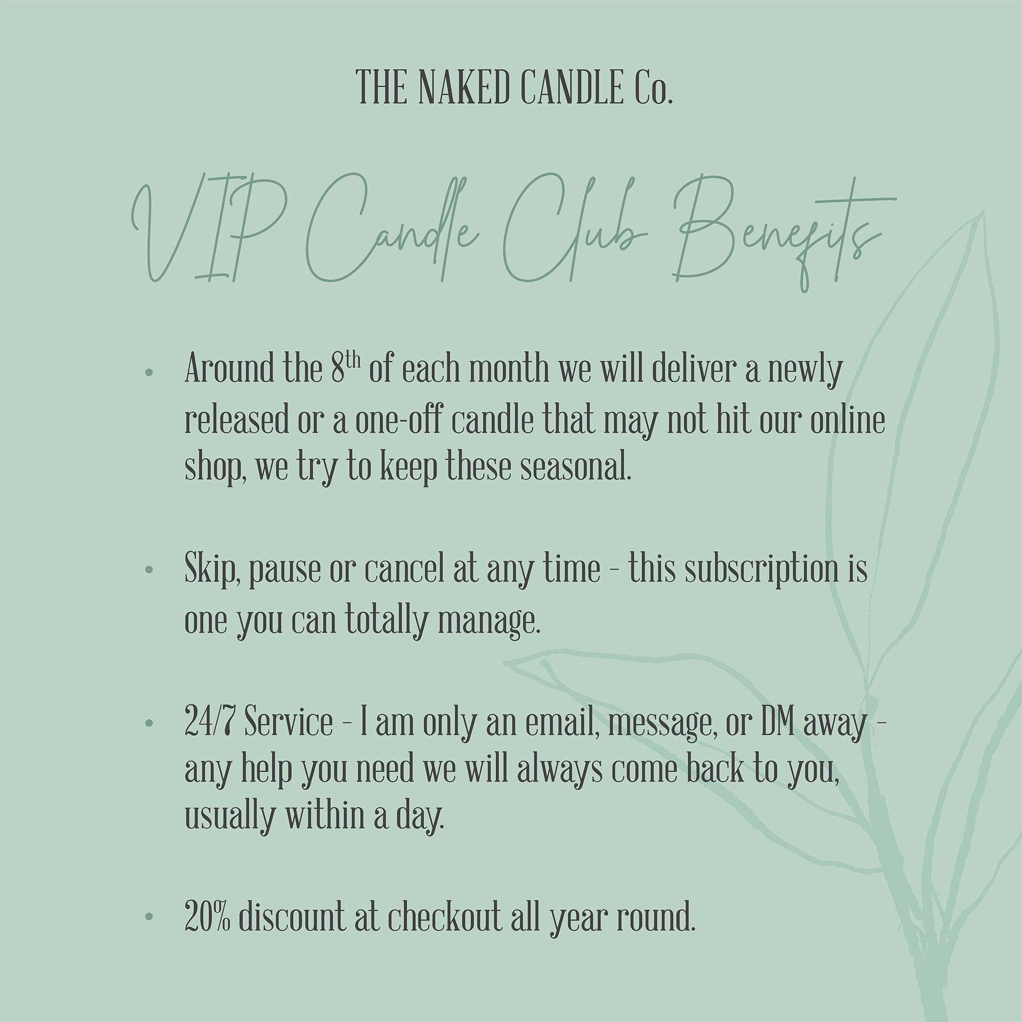 Naked Candle Co VIP Club - Wax Melts - TheNakedCandleCo