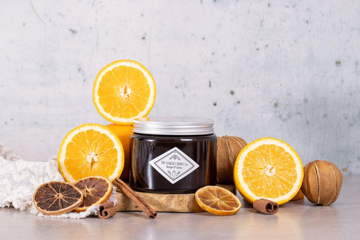Double Wick Candle - Orange & Cloves - TheNakedCandleCo