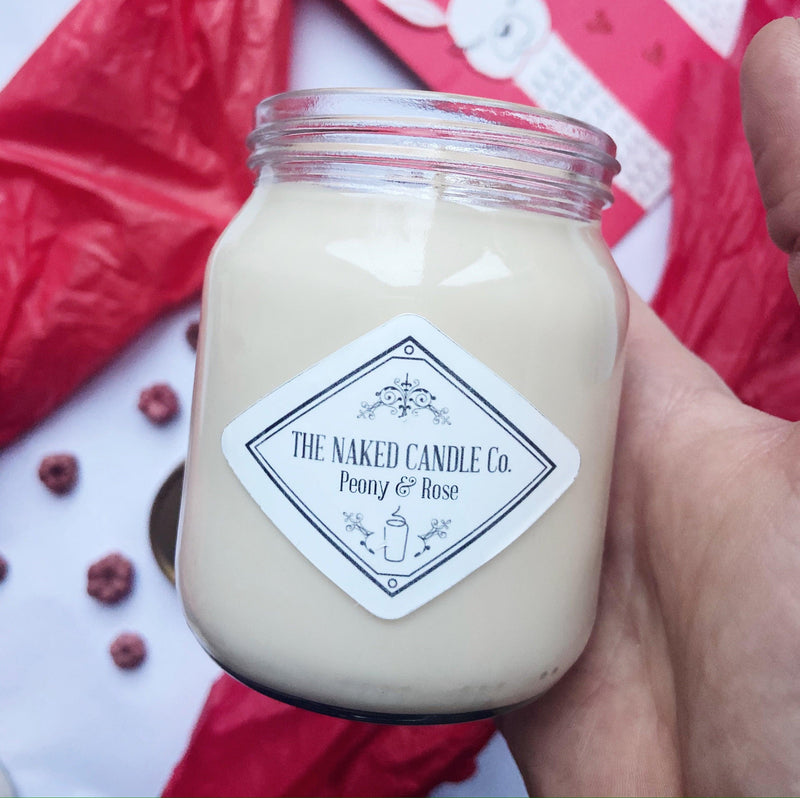Signature Candle - Peony & Rose - TheNakedCandleCo