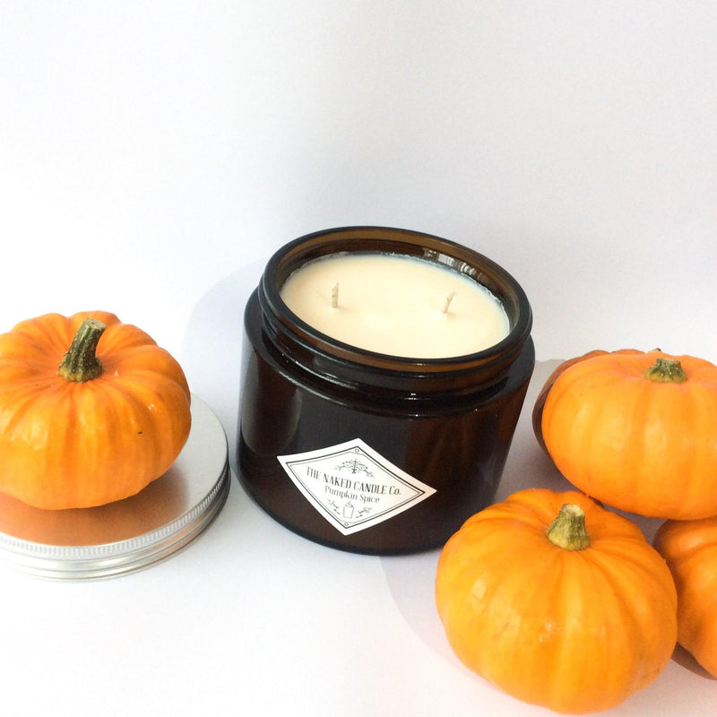 Double Wick Candle- Pumpkin Spice - TheNakedCandleCo