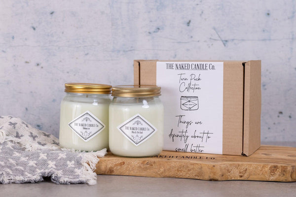 Twin Pack Signature Candles - Black Orchid // Tobacco - TheNakedCandleCo