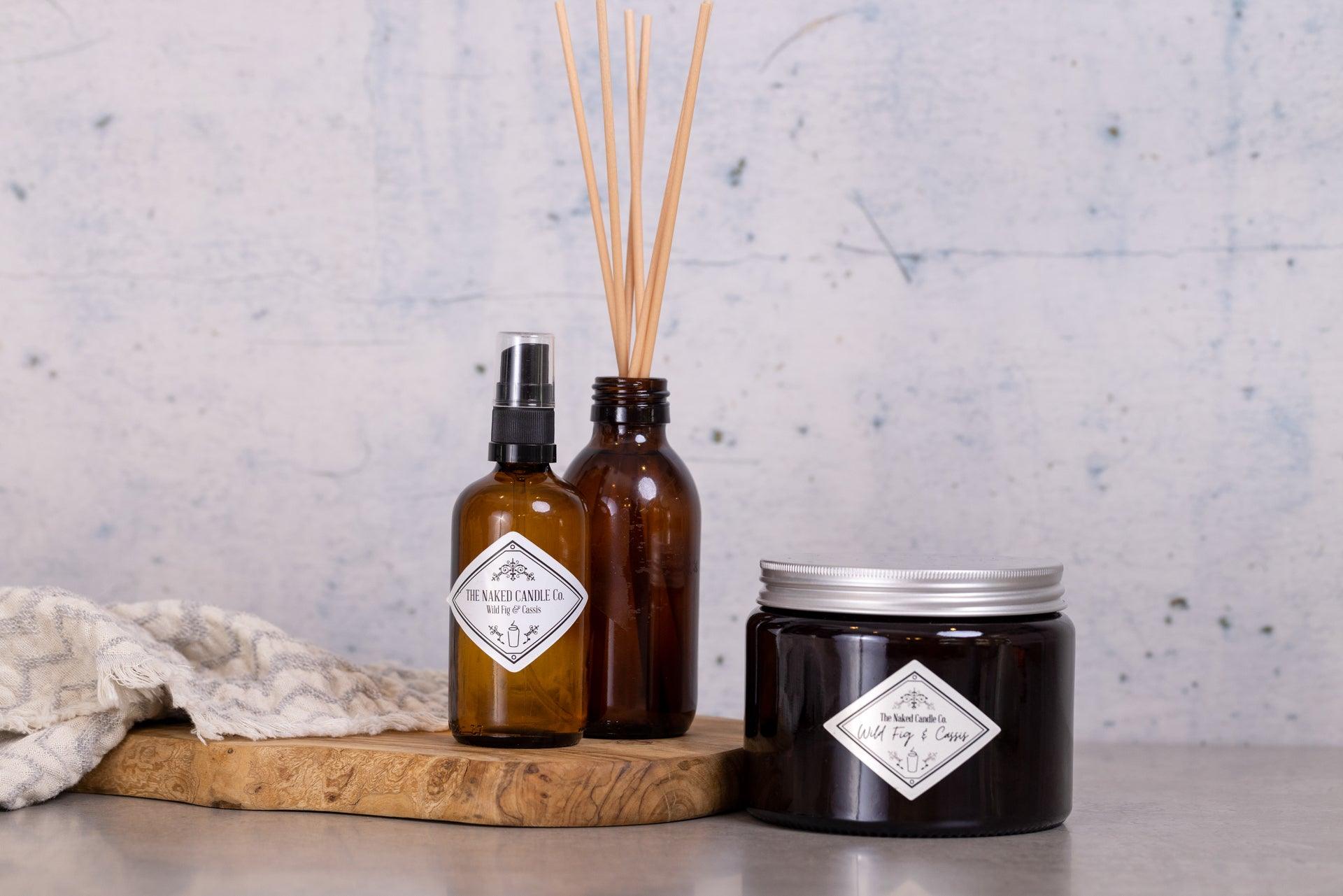 Full Large Amber Collection - Wild Fig & Cassis - TheNakedCandleCo